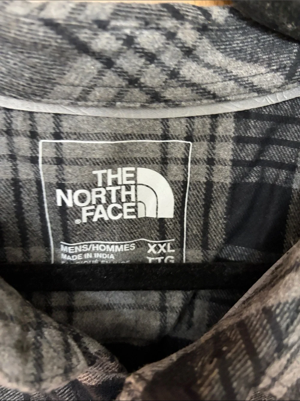 The North Face Black & Gray Plaid Button-Up Shirt